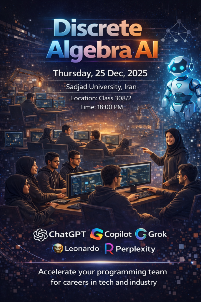 برگزاری تورنومت هوش مصنوعی ریاضیات گسسته و جبرخطی کاربردی